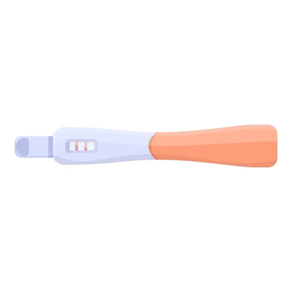 Result pregnant test icon cartoon vector. Positive stick — Stock Vector