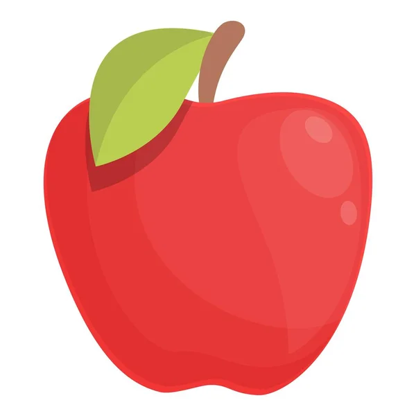 Icono de manzana roja vector de dibujos animados. Salud deportiva — Archivo Imágenes Vectoriales