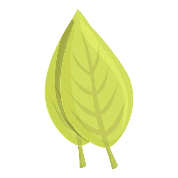 Tabac vert feuille icône dessin animé vecteur. Pack de fumée — Image vectorielle