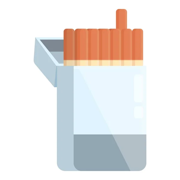 Cigarett pack ikon tecknad vektor. Cigarrrök — Stock vektor