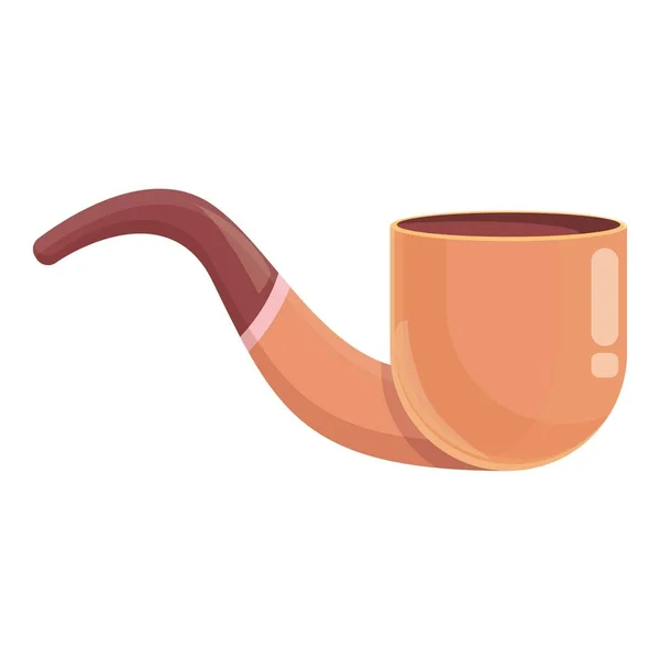Fumeurs icône de pipe vecteur de dessin animé. Fumée de cigare — Image vectorielle