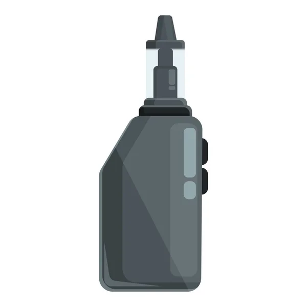 Vecteur de dessin animé icône vaper noir. Vape électronique — Image vectorielle