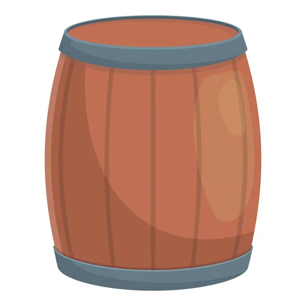 Ícone de barril de mel de madeira vector cartoon. Néctar de abelha — Vetor de Stock