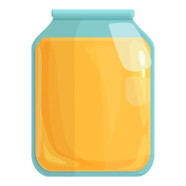 Volles Honigglas Ikone Cartoon-Vektor. Bienennektar — Stockvektor