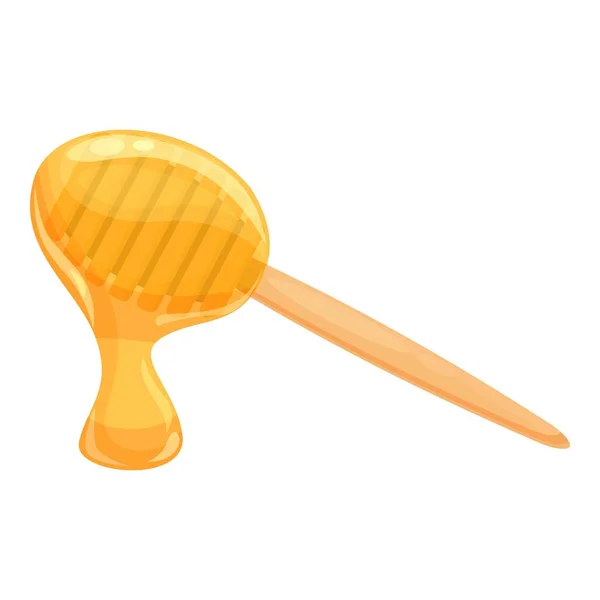 Trä sked honung ikon tecknad vektor. Binektar — Stock vektor