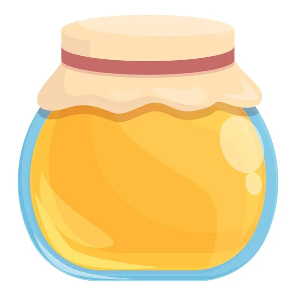 Plein pot de miel icône dessin animé vecteur. Propolis d'or — Image vectorielle