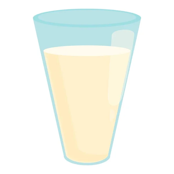 Vecteur de dessin animé icône en verre de lait végétal. Boisson végétalienne — Image vectorielle