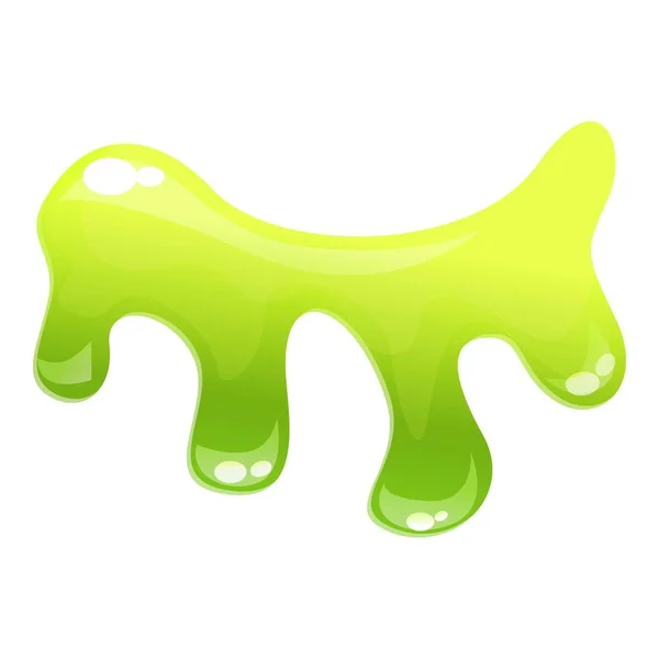 Slime icon cartoon vector. Green drip — Stock Vector