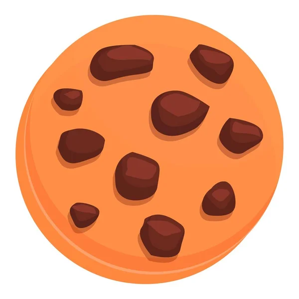 Chocolate cookie icono vector de dibujos animados. Pieza de cacao — Vector de stock