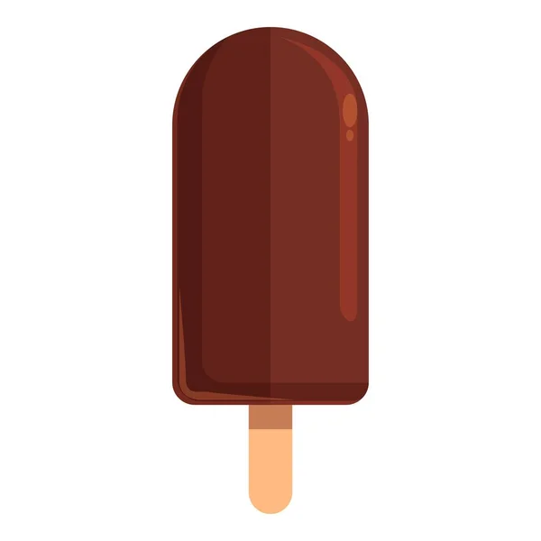 Chocolat popsicle icône dessin animé vecteur. Bonbons au cacao — Image vectorielle