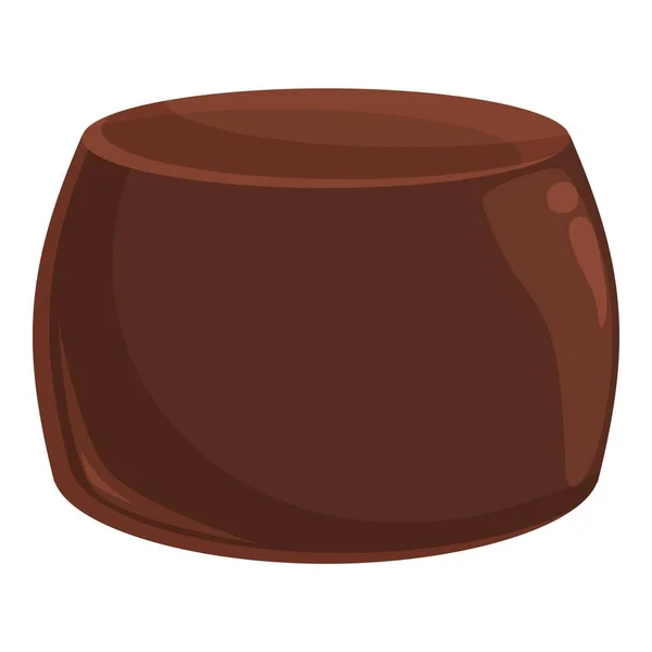 Icono de cacao oscuro vector de dibujos animados. Pieza de caramelo — Vector de stock