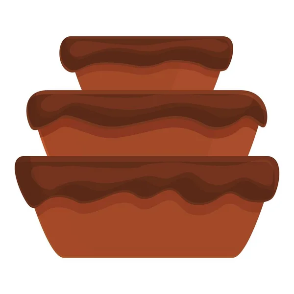 Schokoladenkuchen Ikone Cartoon-Vektor. Kakao-Bonbons — Stockvektor
