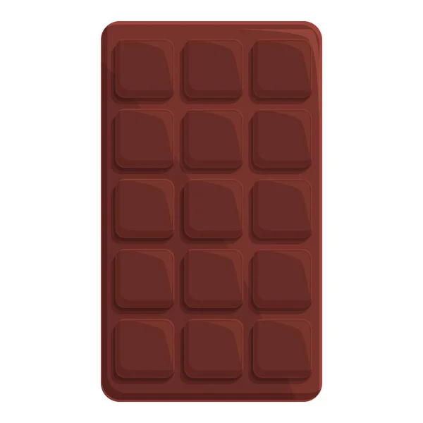 Barra de chocolate icono vector de dibujos animados. Pieza de caramelo — Vector de stock