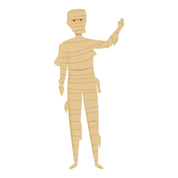 Momia icono de vestuario vector de dibujos animados. Carácter infantil — Vector de stock