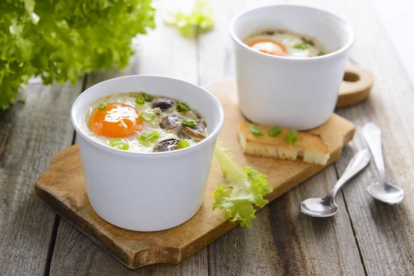 Baked eggs — Stock Photo, Image