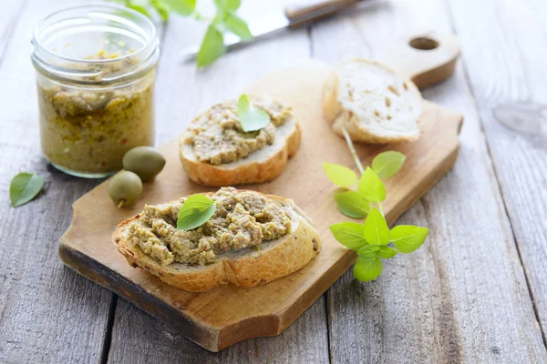 Broodjes met plakken — Stockfoto