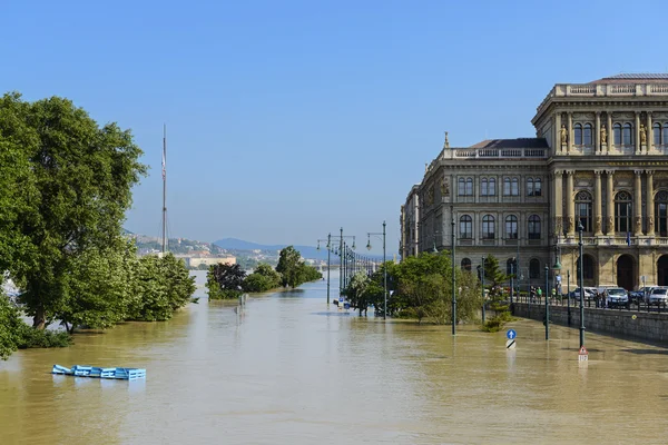 Повінь в Будапешті — стокове фото