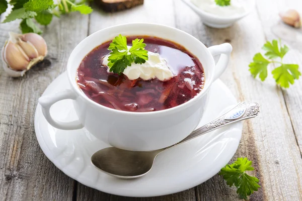 Rote-Bete-Suppe — Stockfoto