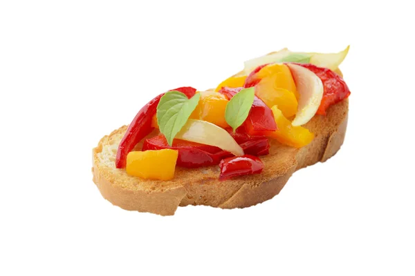 Bruschetta con pepe — Foto Stock