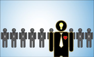 önünde duran lider