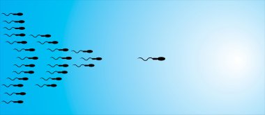 Competition and winning using human sperm clipart
