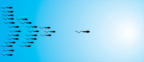 Competition and winning using human sperm — Stock Vector