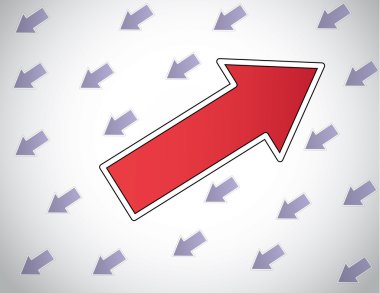 diğer okları yönde hareket renkli kırmızı ok