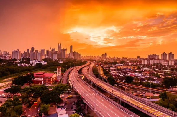 Kuala lumpur manzarası ppr jelatek — Stok fotoğraf