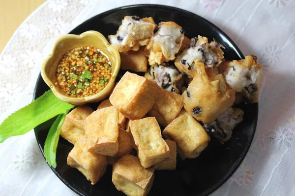 Tofu frito . — Fotografia de Stock