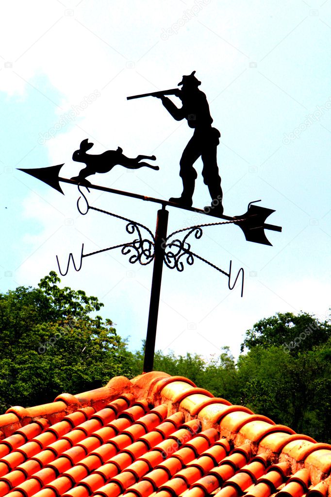 Shooting rabbits. Weather Vane — Stock Photo © mayomtong 37581775