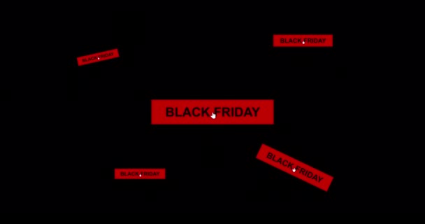 Black-Friday-Verkauf. Black friday buy button. Das Konzept von Online-Shopping, mobilen Zahlungen, Finanztransaktionen. Looping realistische Animation mit Alpha-transparentem Hintergrund für die einfache Verwendung in Ihrem — Stockvideo