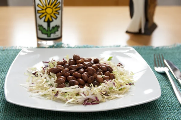 Close-up view of mixed salad with beans — Stock Photo, Image