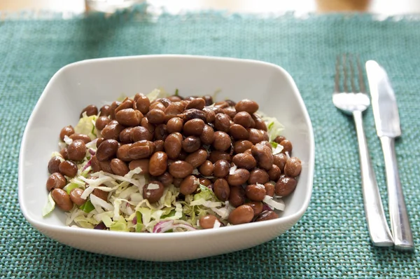 Close-up view of mixed salad with beans — Stock Photo, Image