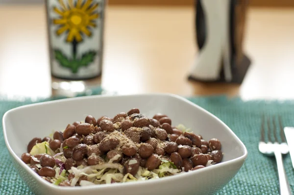 Close-up view of mixed salad with beans — Stock Photo, Image