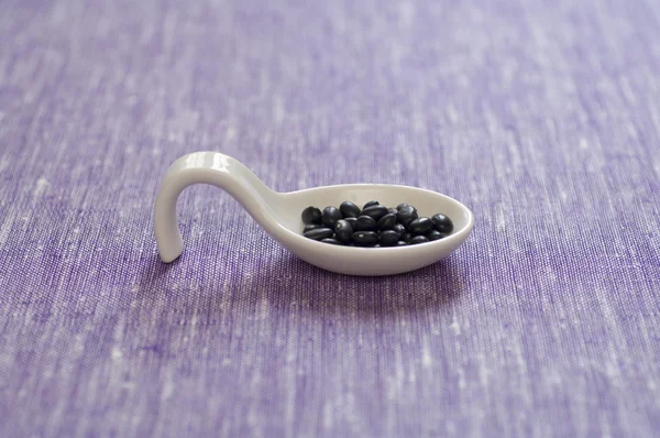 Close-up view of organic Black Beans — Stock Photo, Image