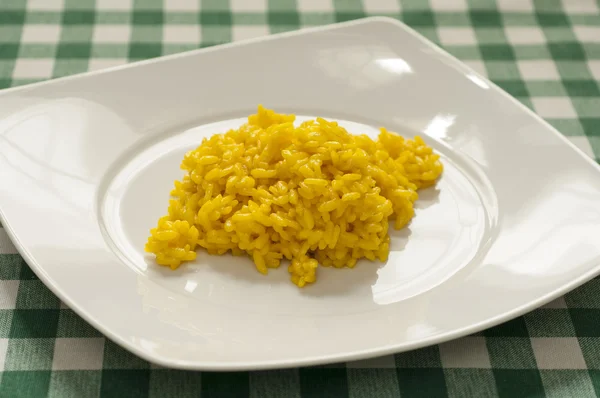 Close-up view of typical Italian Milanese Risotto — Stock Photo, Image