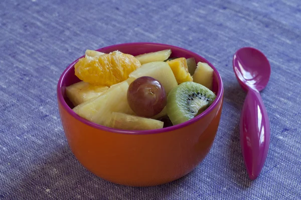 Vista de perto da salada de frutas — Fotografia de Stock