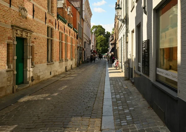 Beautiful View Typical Street Bruges —  Fotos de Stock