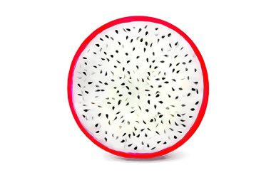 İzole edilmiş gölgeli beyaz arkaplanda Ejderha Meyvesi