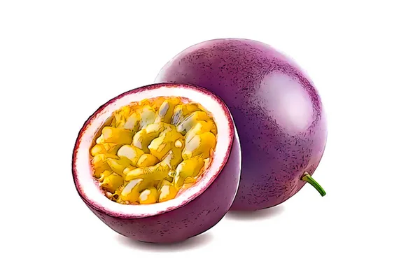 Beyaz arkaplan ve gölgeyle izole edilmiş meyve