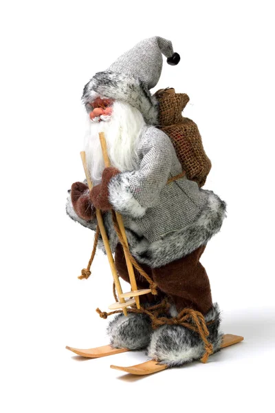 Papai Noel Esqui — Fotografia de Stock