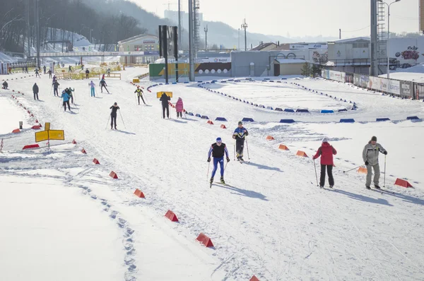 Sports d'hiver en Oufa de Russie Image En Vente