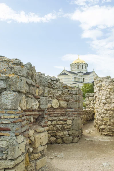 Ruins of old city Hersones — Stock Photo, Image