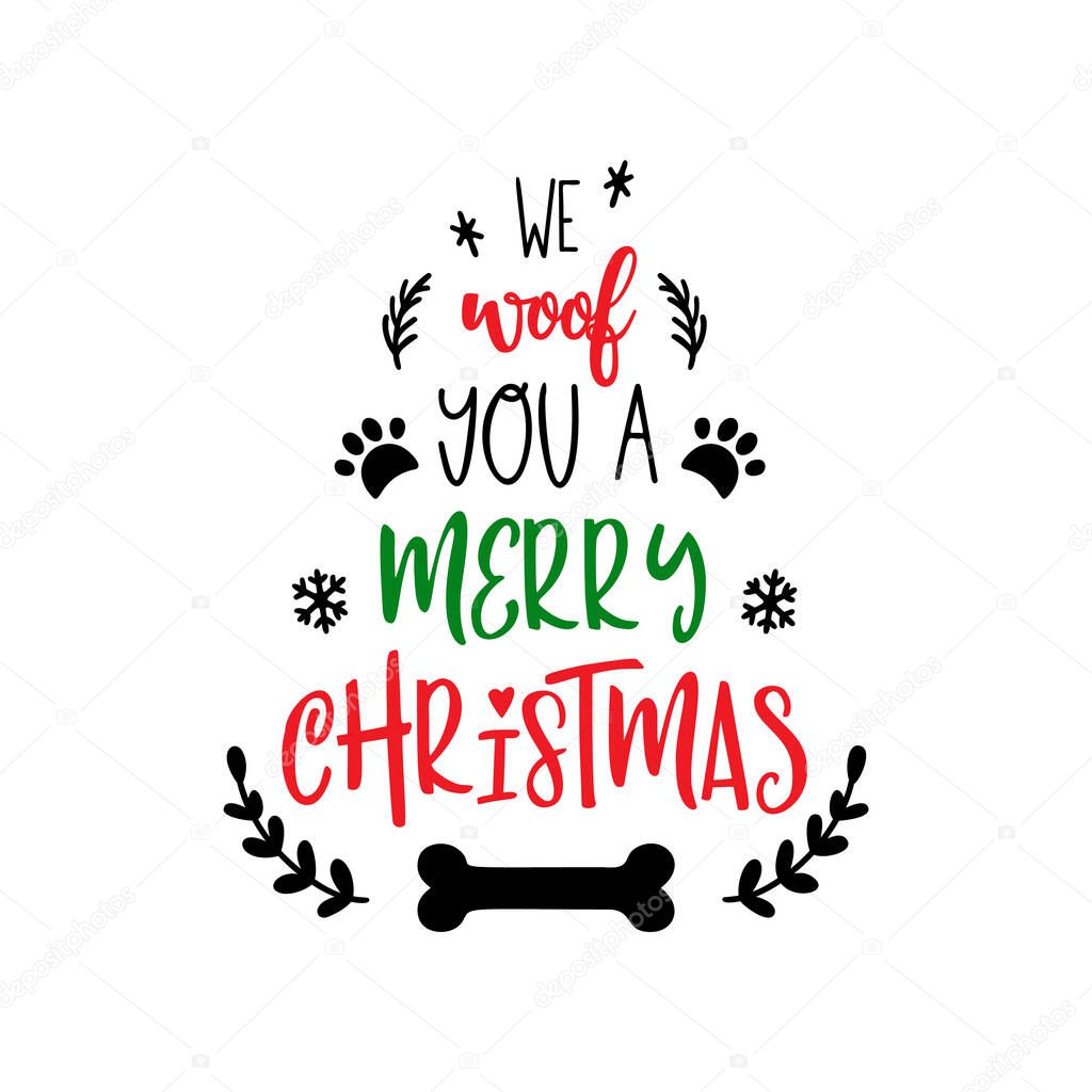 Christmas dog saying Santa paws quote xmas pet prints