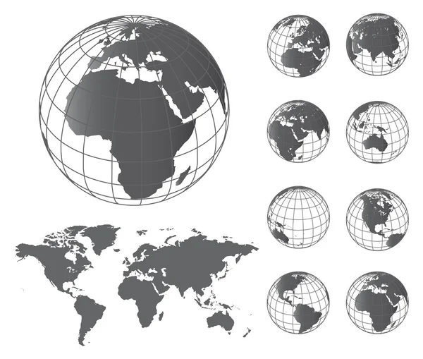 Carte du monde, Carte du monde - Illustration vectorielle Graphismes Vectoriels