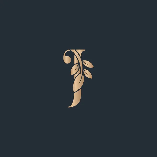 Beauty Letter Logo Leaf Luxury Logo Cosmetic — ストックベクタ