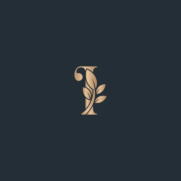 Beauty Letter Logo Leaf Luxury Logo Cosmetic — ストックベクタ
