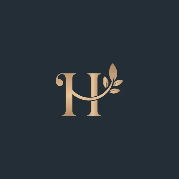 Beauty Letter Logo Leaf Luxury Logo Cosmetic — Archivo Imágenes Vectoriales