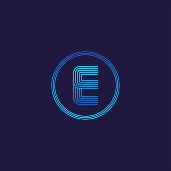 Itロゴレター Eテック企業デジタルロゴ — ストックベクタ