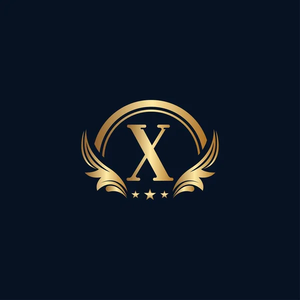 Carta Lujo Logo Estrella Oro Real — Archivo Imágenes Vectoriales